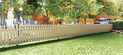 Picket Fence Panel, French Gothic Picket Fence Panel, French Gothic