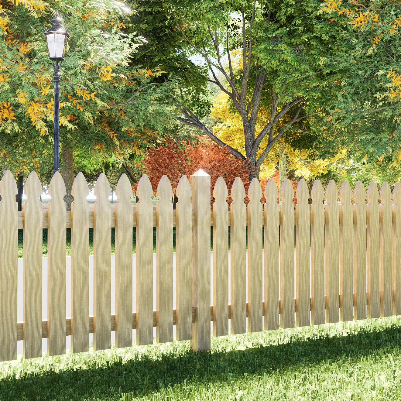 Picket Fence Panel, French Gothic
