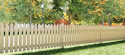 Picket Fence Panel, French Gothic Picket Fence Panel, French Gothic