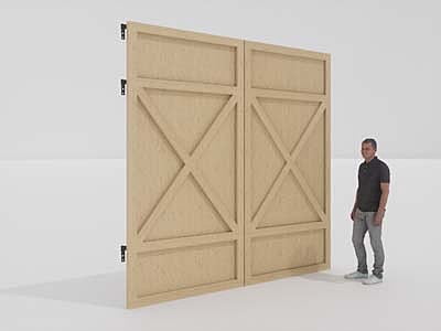Double Stable Door 3 x 3 m Standing Profile Double Stable Door 3 x 3 m Standing Profile