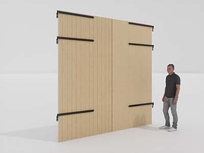 Double Stable Door 3 x 3 m Standing Profile