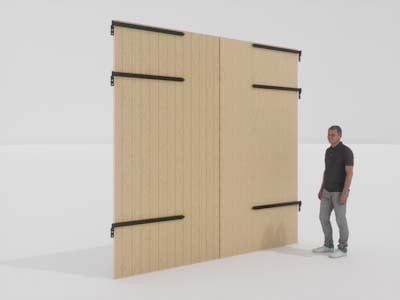 Double Stable Door 3 x 3 m Standing Profile Double Stable Door 3 x 3 m Standing Profile